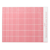 ピンクの年末年始の予算 ノートパッド (正面)