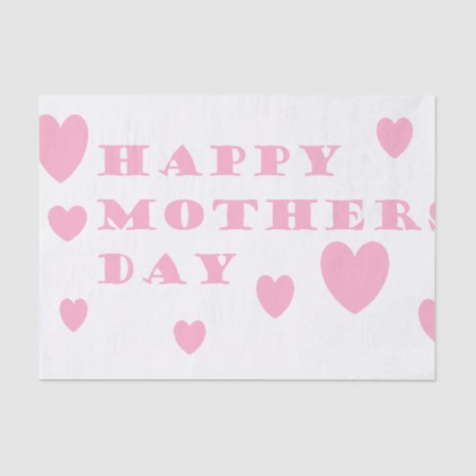 ピンクの幸せな母の日 薄葉紙 (正面)