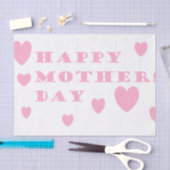 ピンクの幸せな母の日 薄葉紙 (クラフト)