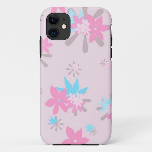 ピンクの幻想的な花柄 Case-Mate iPhoneケース (裏面)