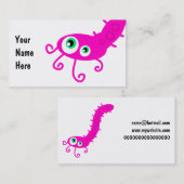 ピンクの幼虫の細菌 名刺 (正面/裏面)