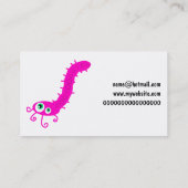 ピンクの幼虫の細菌 名刺 (裏面)