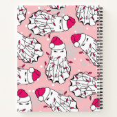 ピンクの幽霊とクリスマスライト&サンタハット ノートブック (裏面)