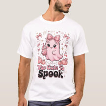 ピンクの幽霊ハロウィンTシャツ とてもかわいい
