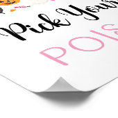 ピンクの幽霊ハロウィーンあなたの毒ドリンクの看板を選ぶ ポスター (角)