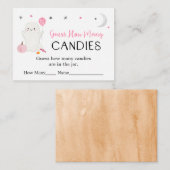 ピンクの幽霊ハロウィーン推測ゲームの数 エンクロージャーカード (正面/裏面)