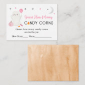 ピンクの幽霊ハロウィーン推測ゲームの数 エンクロージャーカード (正面/裏面)