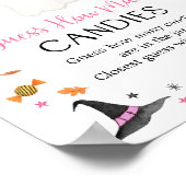 ピンクの幽霊ハロウィーン推測ゲームの数 ポスター (角)