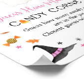 ピンクの幽霊ハロウィーン推測ゲームの数 ポスター (角)