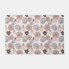 ピンクの幽霊パターン ドアマット