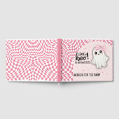 ピンクの幽霊リトルブーはほとんど赤ちゃんシャワー ゲストブック (全面)