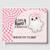 ピンクの幽霊リトルブーはほとんど赤ちゃんシャワー ゲストブック (正面)