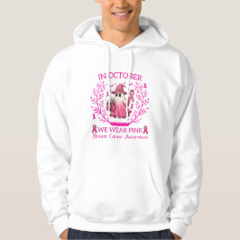 ピンクの幽霊魔女 乳がん啓発Tシャツ パーカ