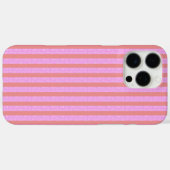 ピンクの幾何学ストライプ ジオストライプ オシャレ Case-Mate iPhoneケース (裏面 (横))