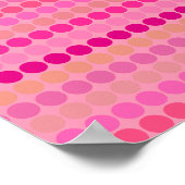 ピンクの幾何学円 ポスター (角)
