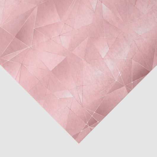 ピンクの幾何学的な三角形のグリッター おしゃれでスタイリッシュなトレンディーなデザイン 薄葉紙 (詳細)