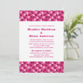 ピンクの幾何学的な三角形の結婚式の招待 招待状 (スタンド正面)