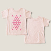 ピンクの幾何学的な三角形 (デザイン正面&裏面)