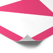 ピンクの幾何学的な三角形 ポスター (角)