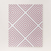 ピンクの幾何学的な正方形 ジグソーパズル (縦)
