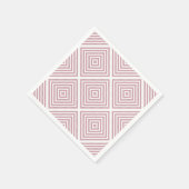 ピンクの幾何学的な正方形 スタンダードカクテルナプキン (角)