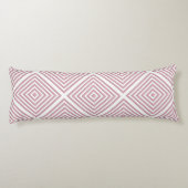 ピンクの幾何学的な正方形 ボディピロー (裏面)
