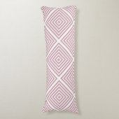ピンクの幾何学的な正方形 ボディピロー (正面縦)