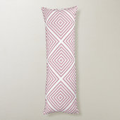 ピンクの幾何学的な正方形 ボディピロー (裏面 (縦))