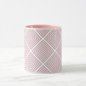 ピンクの幾何学的な正方形 マグカップ (中央)