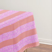 ピンクの幾何学的ストライプなテーブルクロス テーブルクロス (インサイチュ)