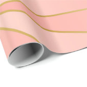 ピンクの幾何学的デザイン ラッピングペーパー (ロールコーナー)