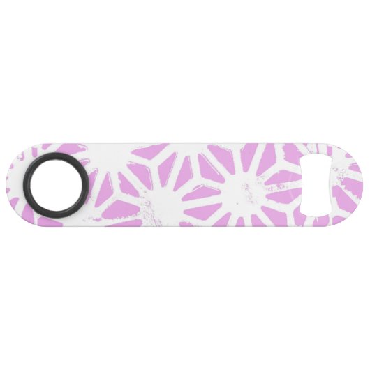 ピンクの幾何学的パターン スピード栓抜き (正面(横))