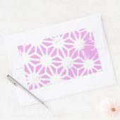 ピンクの幾何学的パターン 長方形シール (封筒)