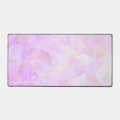 ピンクの幾何結晶拡張カスタム デスクマット (正面)