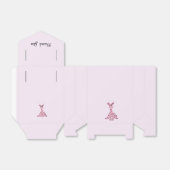 ピンクの座りキリン フェイバーボックス (折り畳みなし)