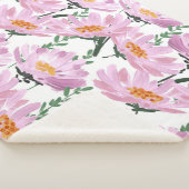 ピンクの庭の花:手描きシームレス。 シェルパブランケット (3/4)