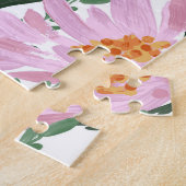 ピンクの庭の花：手描きシームレス。 ジグソーパズル (側面)