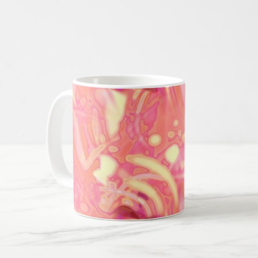 ピンクの廃油 コーヒーマグカップ (正面左)