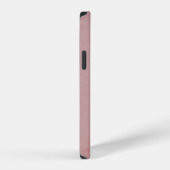 ピンクの建物の前の葉のない木 iPhoneケース (右側面)