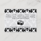 ピンクの弓が付いているダマスク織 名刺 (裏面)