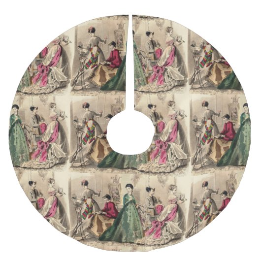 ピンクの弓が付いているビクトリアンな服 ブラッシュドポリエステルツリースカート (正面)