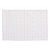 ピンクの弓とストライプ枕ローケース 枕カバー (裏面-右)