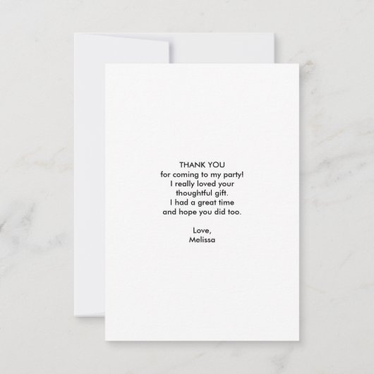 ピンクの弓と木で可愛いクリスマスドッグの写真 サンキューカード (裏面)