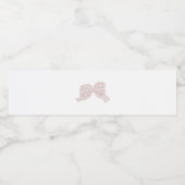 ピンクの弓のウォーターボトルラベル ペットボトルラベル (シングルラベル)