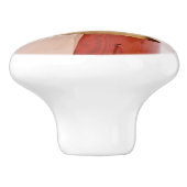 ピンクの弓のクリスマス写真を飾ったかわいい犬 セラミックノブ (側面)