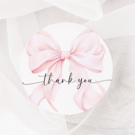 ピンクの弓のブライズシャワー ラウンドシール