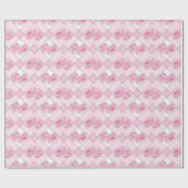 ピンクの弓のベビーガールラッピング紙 ラッピングペーパー (フラット)