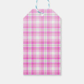 ピンクの弓の写真が入ったかわいいクリスマスドッグ ギフトタグ (裏面)