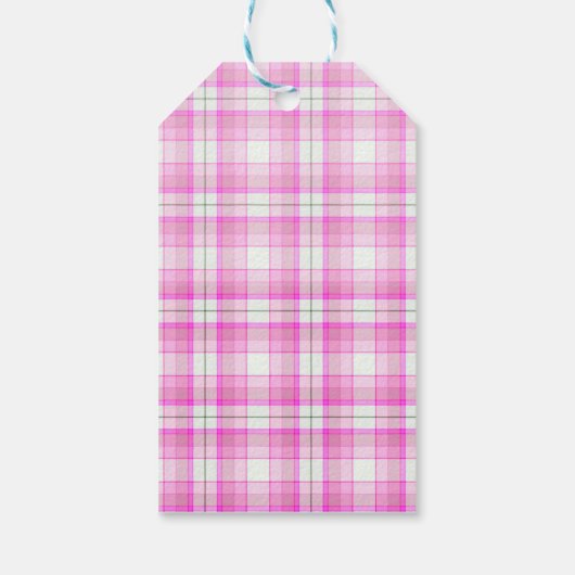 ピンクの弓の写真が入ったかわいいクリスマスドッグ ギフトタグ (裏面)