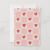 ピンクの弓の女の子だけで1歳の誕生日になりたい 招待状 (裏面)